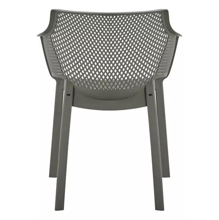 POLYPROPYLENE DINING ARMCHAIR PEGGY HM6368.05 DARK OLIVE GREEN 60x55x79Hcm.