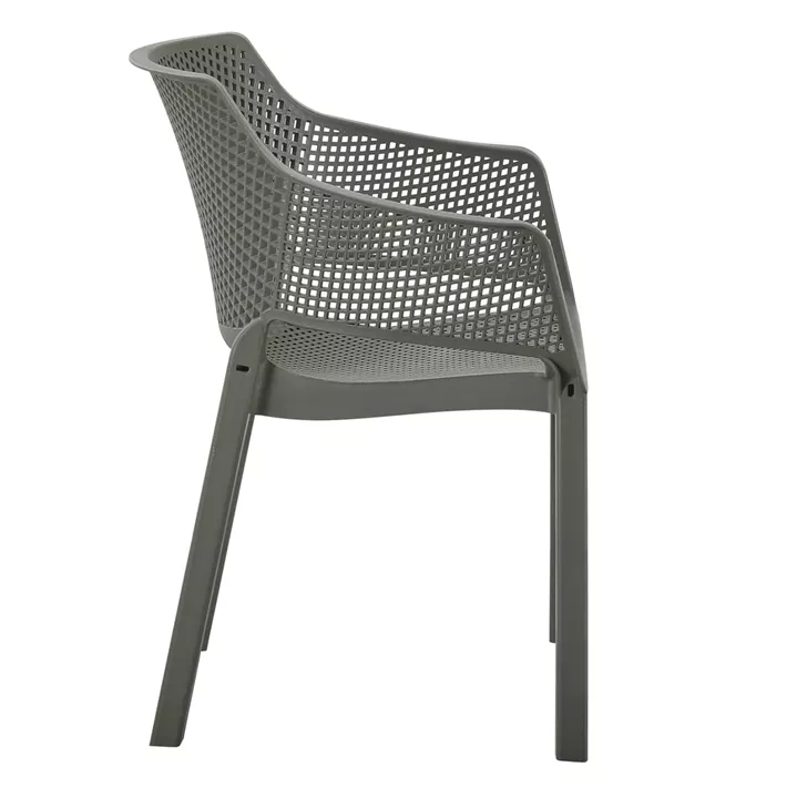 POLYPROPYLENE DINING ARMCHAIR PEGGY HM6368.05 DARK OLIVE GREEN 60x55x79Hcm.