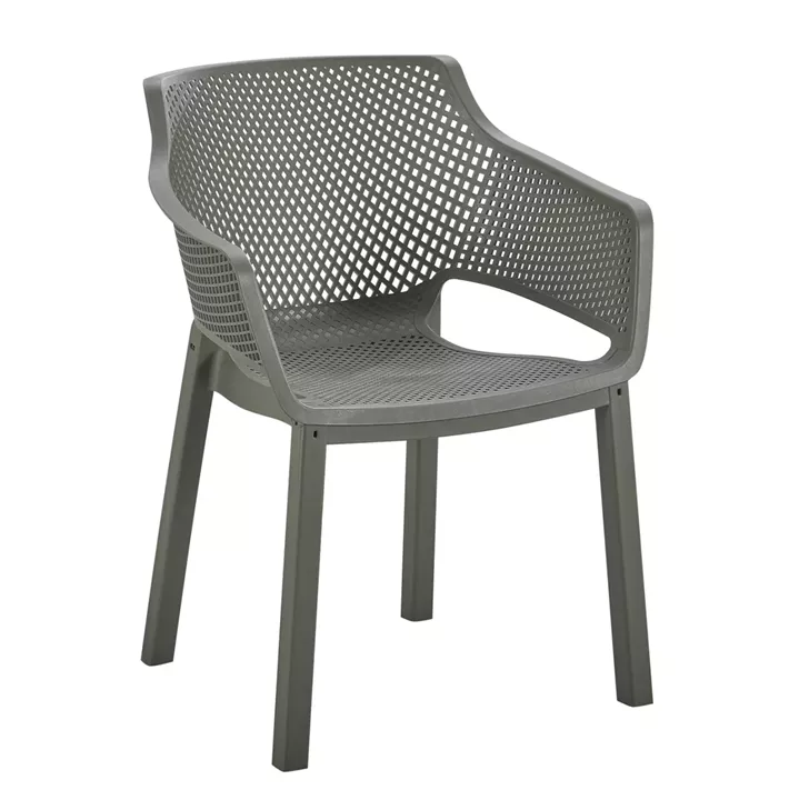 POLYPROPYLENE DINING ARMCHAIR PEGGY HM6368.05 DARK OLIVE GREEN 60x55x79Hcm.