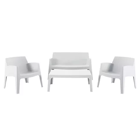 ΣΕΤ ΣΑΛΟΝΙ ΕΞ.ΧΩΡΟΥ 4ΤΜΧ SLEEK HM21268.01 ΛΕΥΚΟ ΠΟΛΥΠΡΟΠΥΛΕΝΙΟ