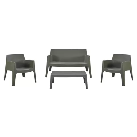 ΣΕΤ LOUNGE 4ΤΜΧ SLEEK HM21275.05 DARK OLIVE GREEN ΠΟΛΥΠΡΟΠΥΛΕΝΙΟ