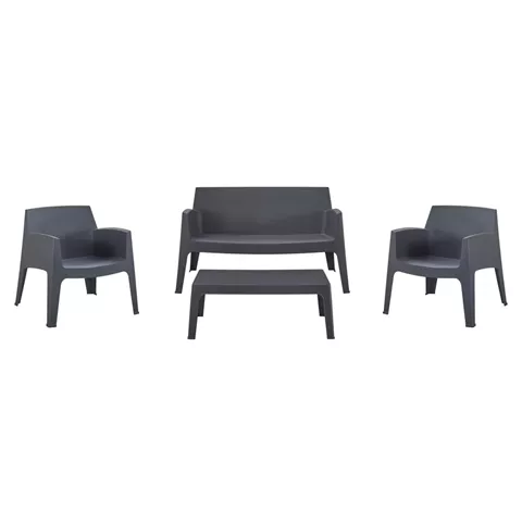 ΣΕΤ LOUNGE 4ΤΜΧ SLEEK HM21275.10 ΓΚΡΙ ΠΟΛΥΠΡΟΠΥΛΕΝΙΟ