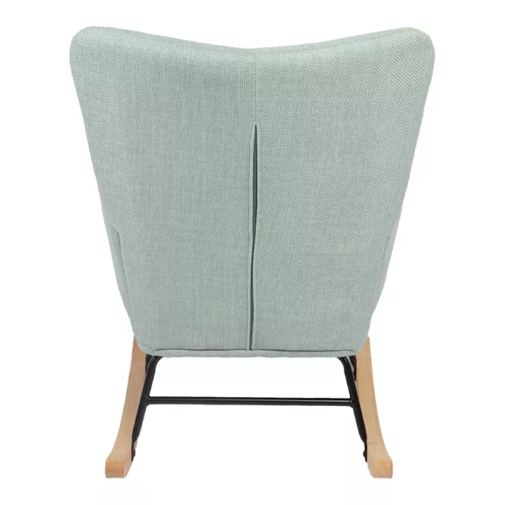 Rotating armchair Jianna pakoworld mint fabric and legs in natural color 79x64x89cm