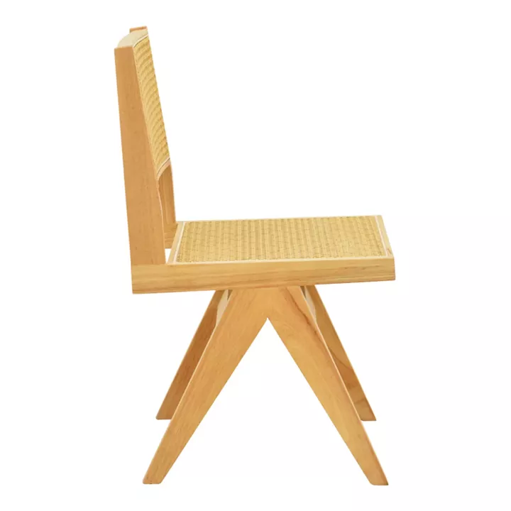 Καρέκλα Winslow pakoworld rubberwood-rattan σε φυσική απόχρωση 46x58x80εκ