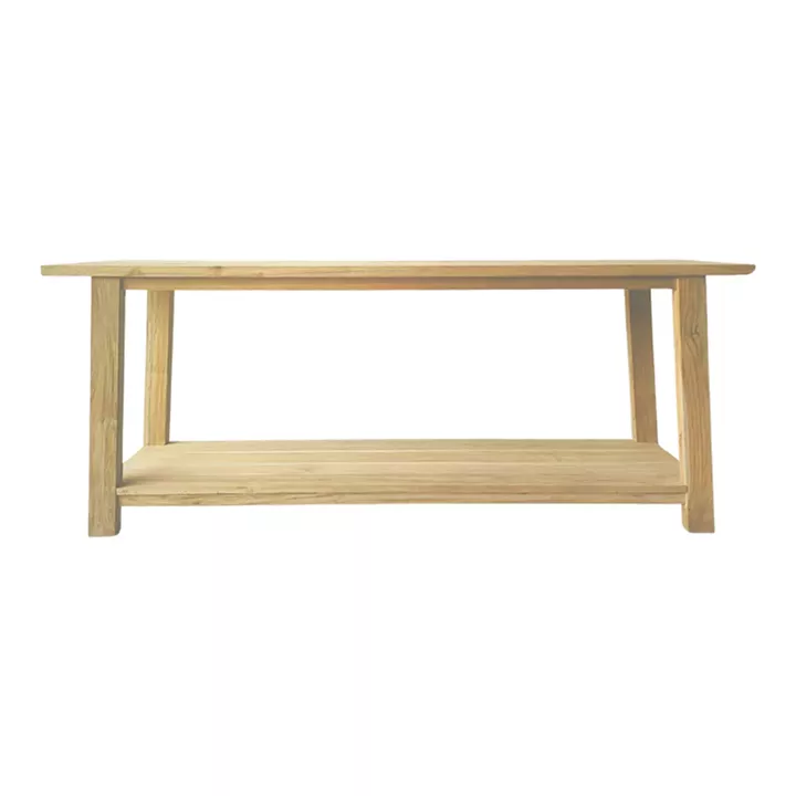 Console table Decoza pakoworld teak wood in natural color 200x40x80cm
