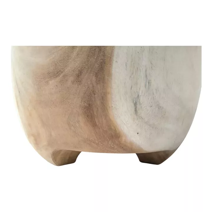 Notive side table pakoworld suar wood in natural color D58x33cm