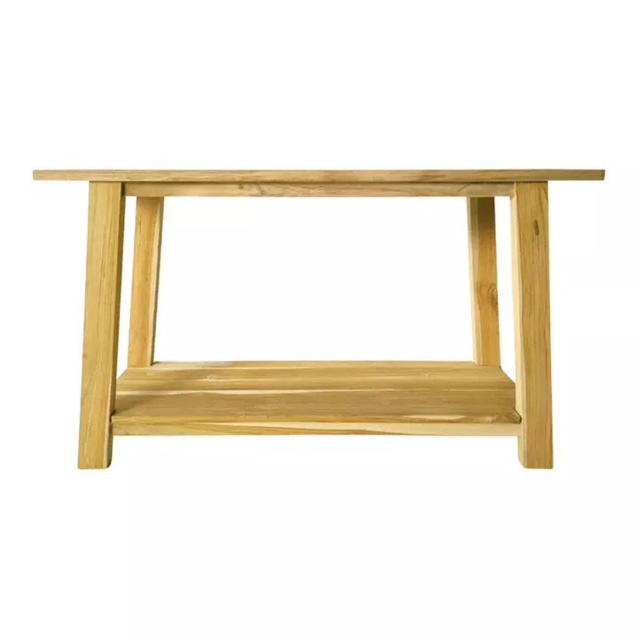 Console table Decoza pakoworld teak wood in natural color 140x40x80cm