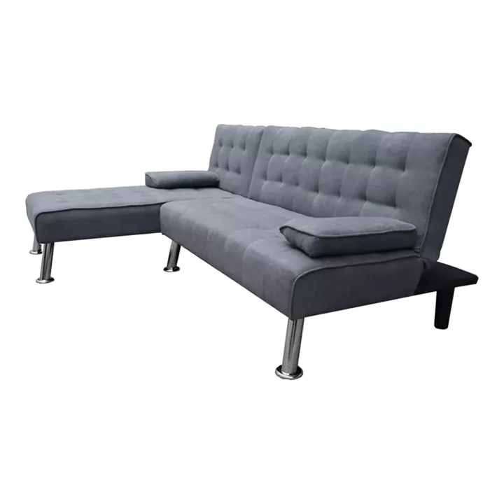 Corner sofa bed reversible Brisk pakoworld fabric with anthracite shade 200x146x75cm