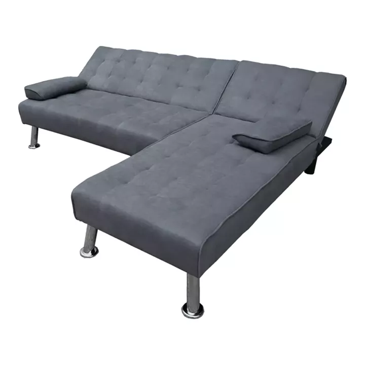 Corner sofa bed reversible Brisk pakoworld fabric with anthracite shade 200x146x75cm