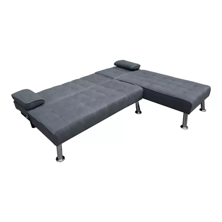 Corner sofa bed reversible Brisk pakoworld fabric with anthracite shade 200x146x75cm