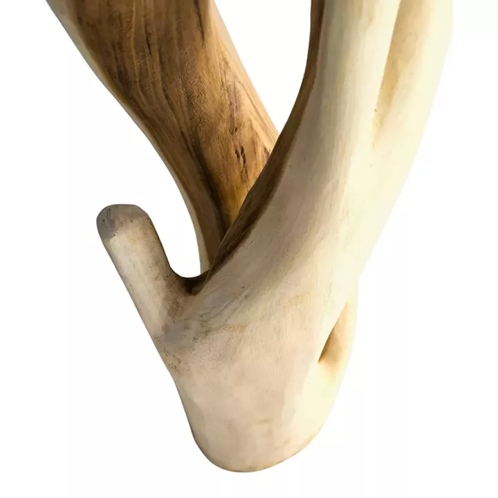 Coat rack Joint pakoworld suar wood in natural color 30x30x200cm