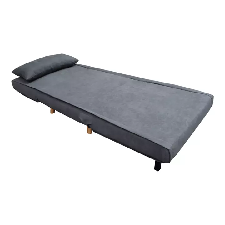 Armchair-bed Josuane I pakoworld fabric in anthracite shade 78x80x81cm