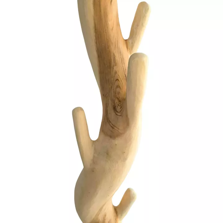 Καλόγερος Renzo pakoworld suar ξύλο σε φυσική απόχρωση 30x30x200εκ