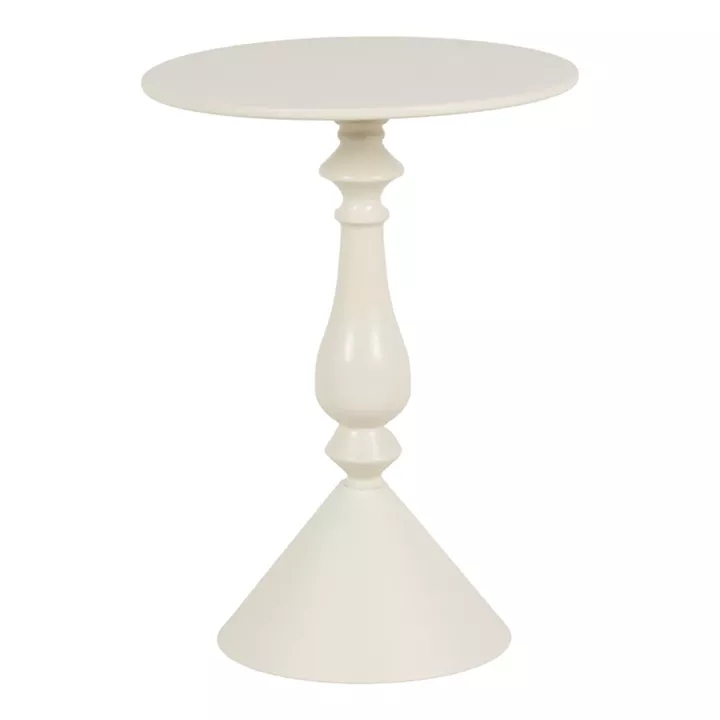 Lalou pakoworld metal side table in cream shade D40x55cm