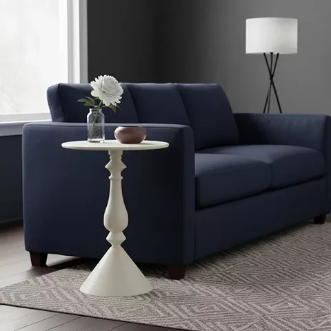 Βοηθητικό τραπέζι Lalou pakoworld μέταλλο σε κρέμα απόχρωση Φ40x55εκ