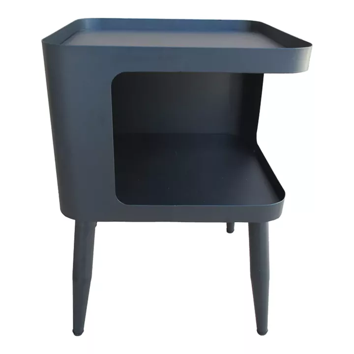 Cubino pakoworld metal side table in black shade 35x35x50cm