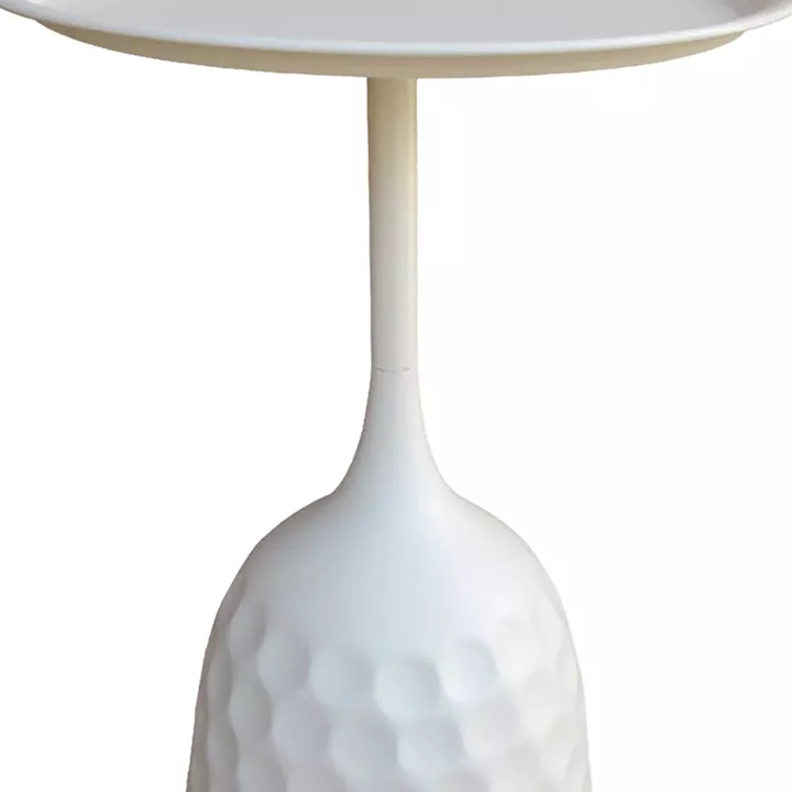 Βοηθητικό τραπέζι Waini pakoworld μέταλλο σε κρεμα απόχρωση Φ39x60εκ