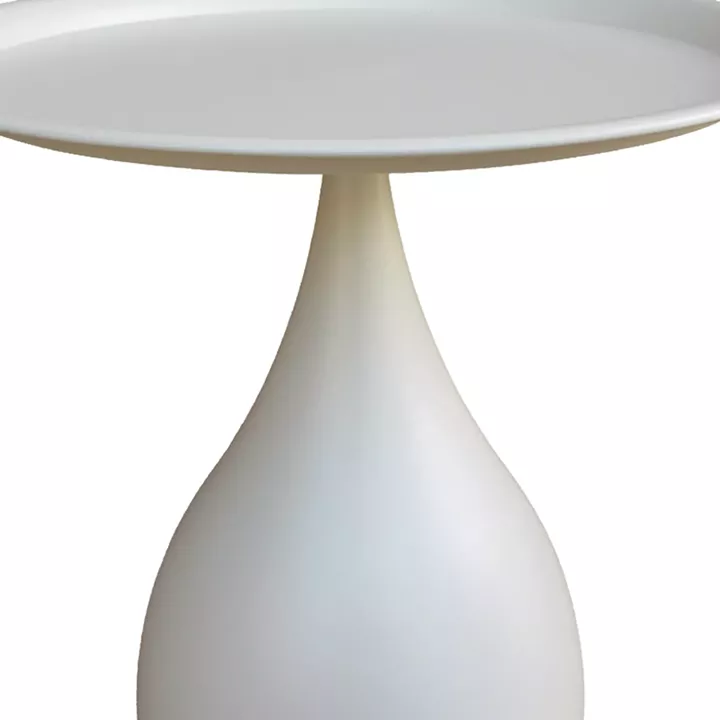 Βοηθητικό τραπέζι Samino pakoworld μέταλλο σε κρεμ απόχρωση Φ39x42εκ