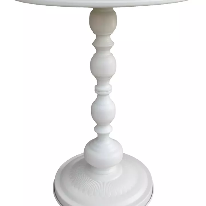 Anesor pakoworld metal side table in cream shade D40x52cm