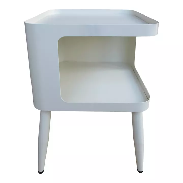 Cubino pakoworld metal side table in cream shade 35x35x50cm