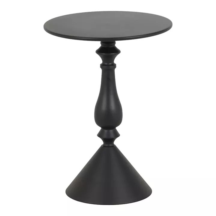 Βοηθητικό τραπέζι Lalou pakoworld μέταλλο σε μαύρη απόχρωση Φ40x55εκ