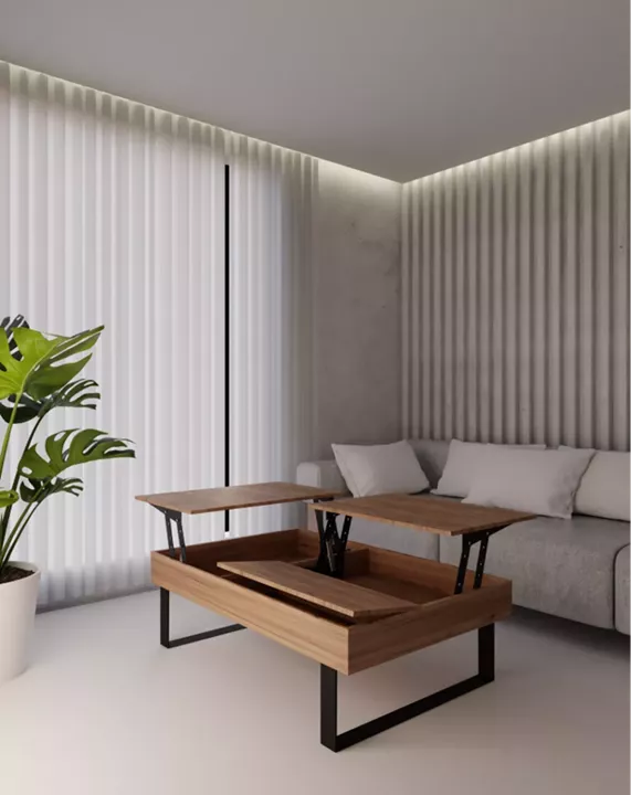 Τραπεζάκι σαλονιού ''Smart με σερβιτόρους'' καρυδί