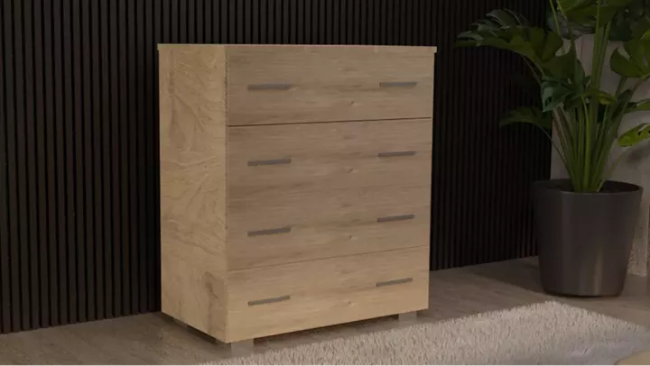 Συρταριέρα 4αρα βαθιά 80cm δρυς