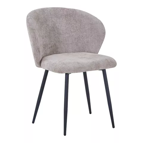 Karg pakoworld chair beige fabric-leg black metal 57x62x80cm