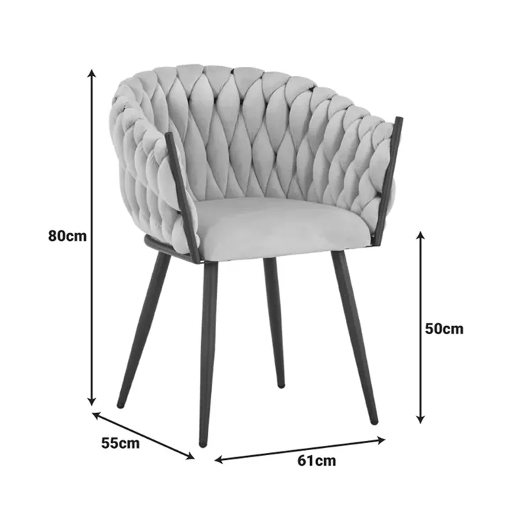 Vivian armchair pakoworld rotten apple velvet-leg black metal 61x55x80cm