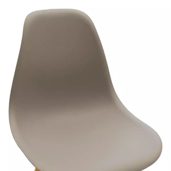 Julita chair pakoworld PP cappuccino with natural leg 46x52x80cm