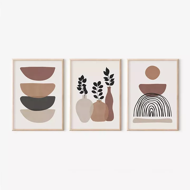 Πίνακας Yenia  pakoworld τρίπτυχος με ψηφιακή εκτύπωση και πλαίσιο 33x1.5x48εκ