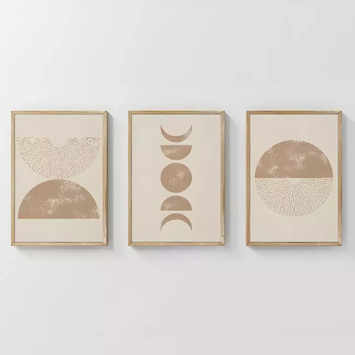 Wall art in frame Kriky pakoworld triptyque with digital print 33x1.5x48cm