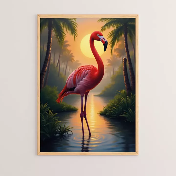 Wall art in frame Buka pakoworld with digital print 33x1.5x48cm