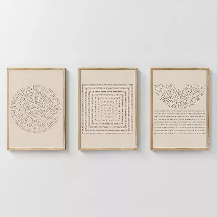 Wall art in frame Fouldy pakoworld triptyque with digital print 33x1.5x48cm