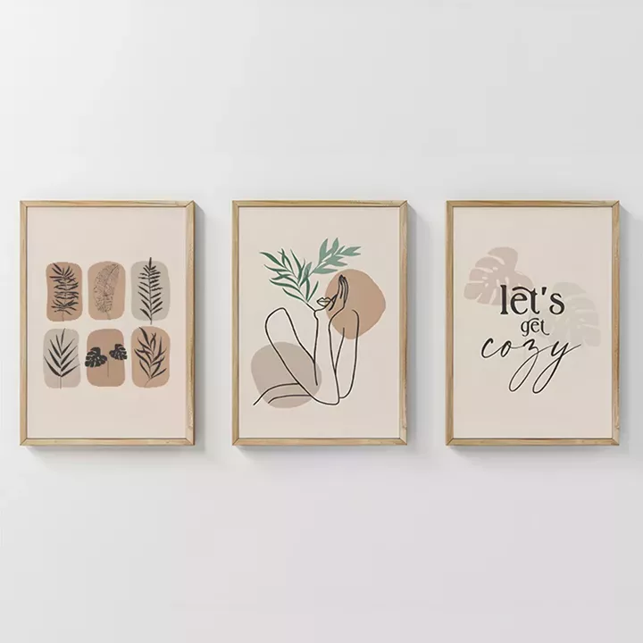 Wall art in frame Xinbia pakoworld triptyque with digital print 33x1.5x48cm