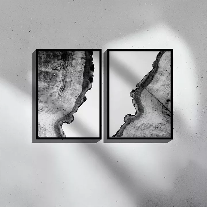 Wall art in frame Nepen I pakoworld diptyque with digital print 33x1.5x48cm