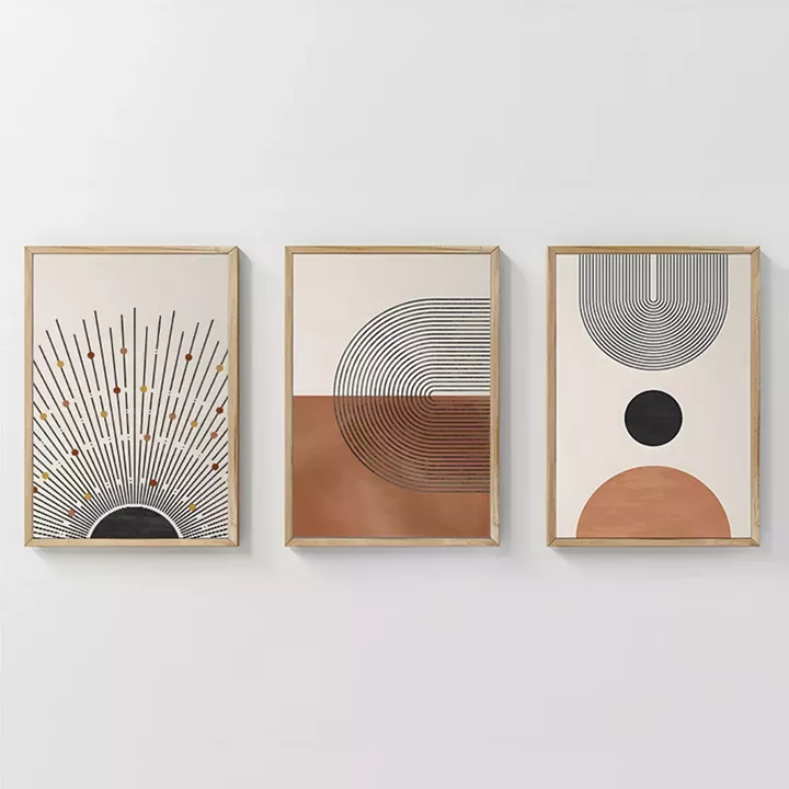 Wall art in frame Jemba pakoworld triptyque with digital print 33x1.5x48cm