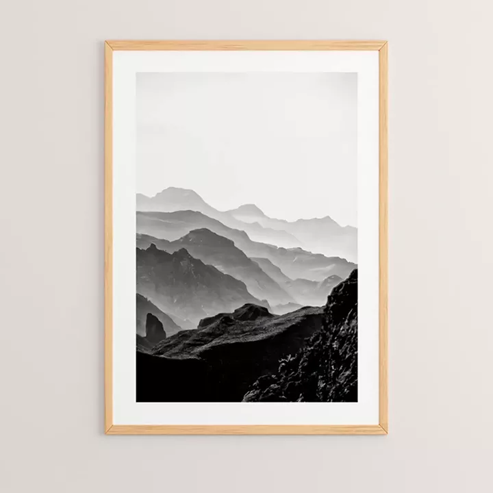 Wall art in frame Mounti pakoworld with digital print 33x1.5x48cm