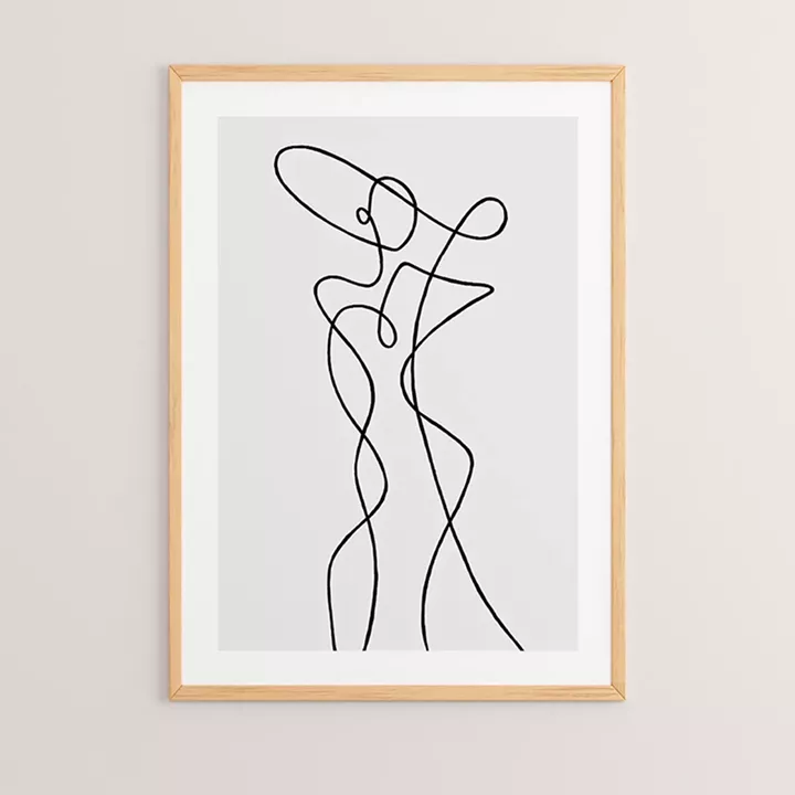 Wall art in frame Ladia pakoworld with digital print 33x1.5x48cm