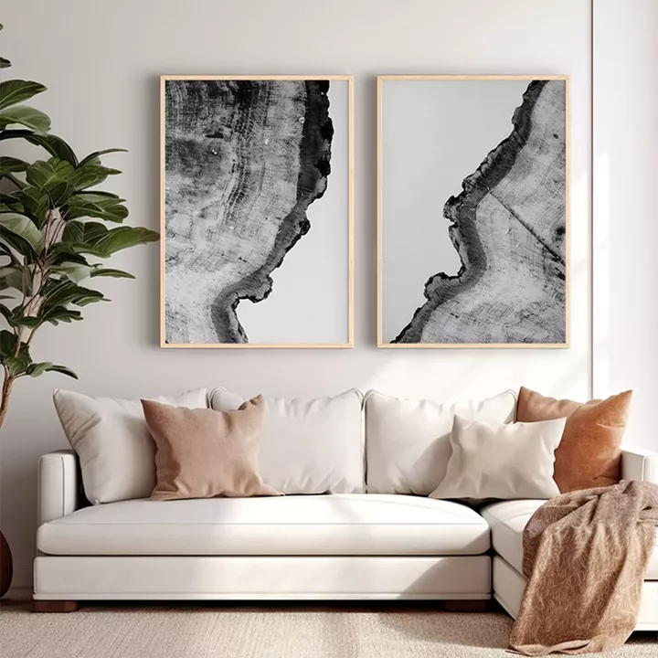 Wall art in frame Nepen pakoworld diptyque with digital print 33x1.5x48cm