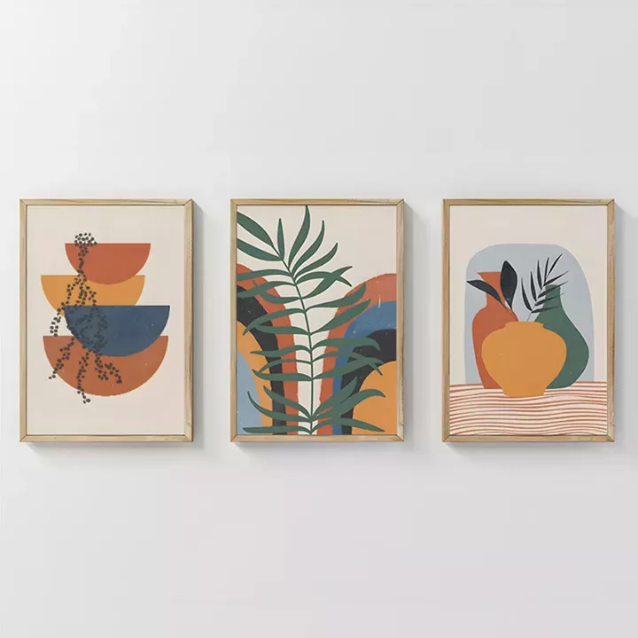 Wall art in frame Alenza pakoworld triptyque with digital print 33x1.5x48cm