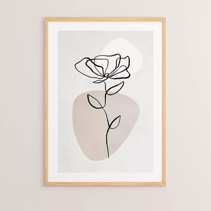 Wall art in frame Bevo pakoworld with digital print 33x1.5x48cm