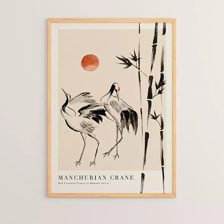 Wall art in frame Birdo pakoworld with digital print 33x1.5x48cm