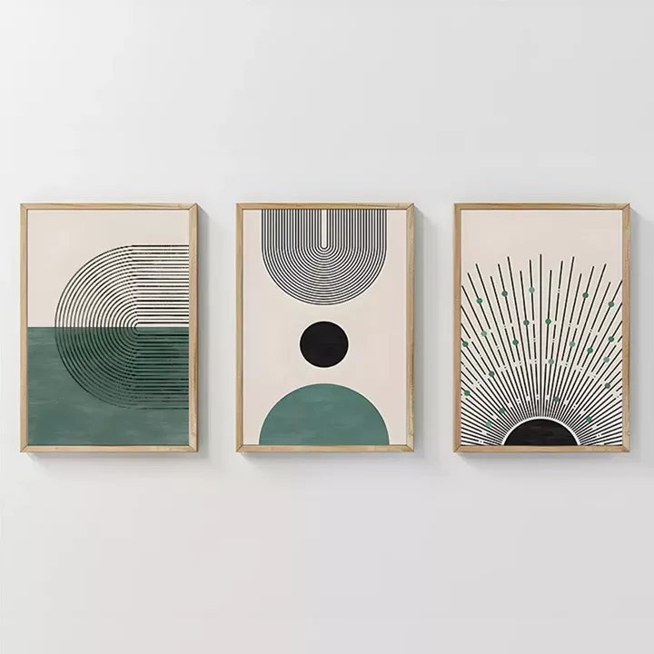 Wall art in frame Kertia pakoworld triptyque with digital print 33x1.5x48cm