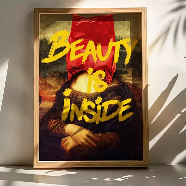 Wall art in frame Loveser pakoworld with digital print 33x1.5x48cm