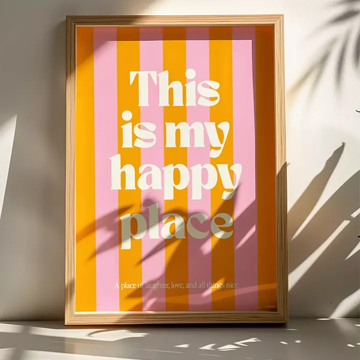 Wall art in frame Happo pakoworld with digital print 70x2x50cm