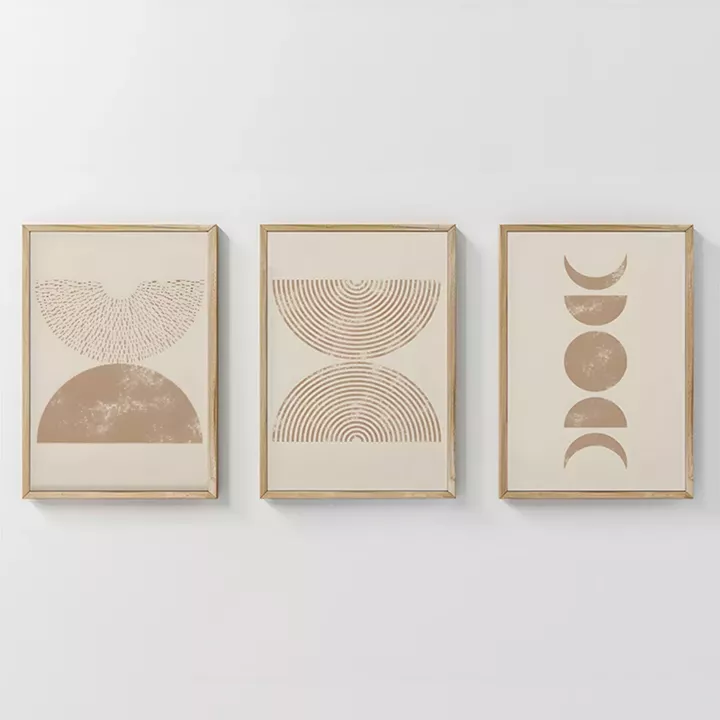 Wall art in frame Klipen pakoworld triptyque with digital print 33x1.5x48cm