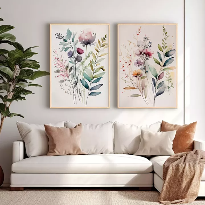 Wall art in frame Jeremy pakoworld diptyque with digital print 33x1.5x48cm