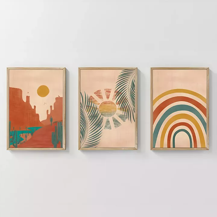 Πίνακας Delea pakoworld τρίπτυχος με ψηφιακή εκτύπωση και πλαίσιο 33x1.5x48εκ