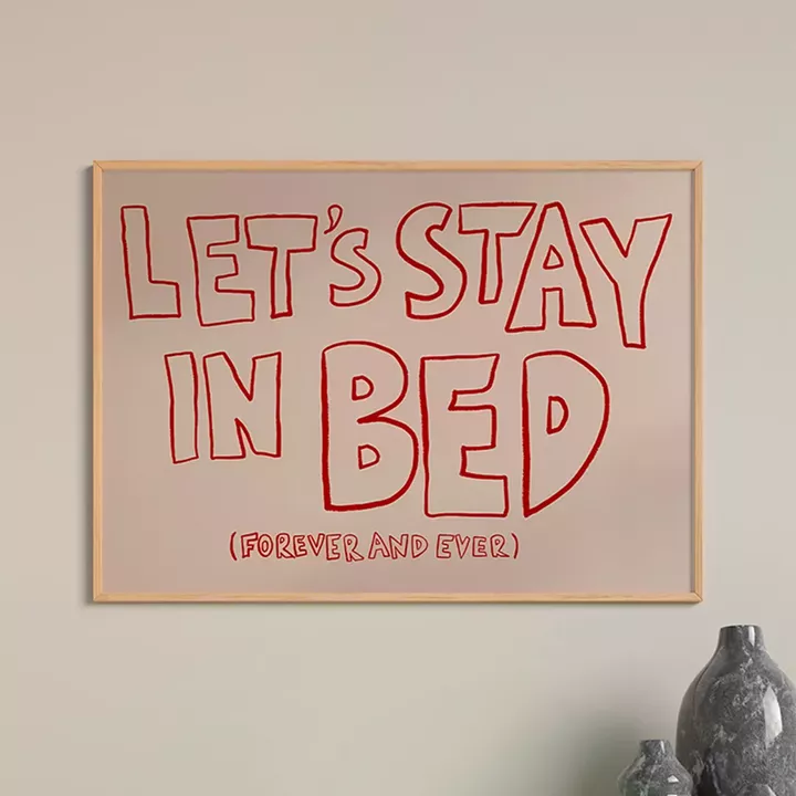 Wall art in frame Slepery pakoworld with digital print 48x1.5x33cm